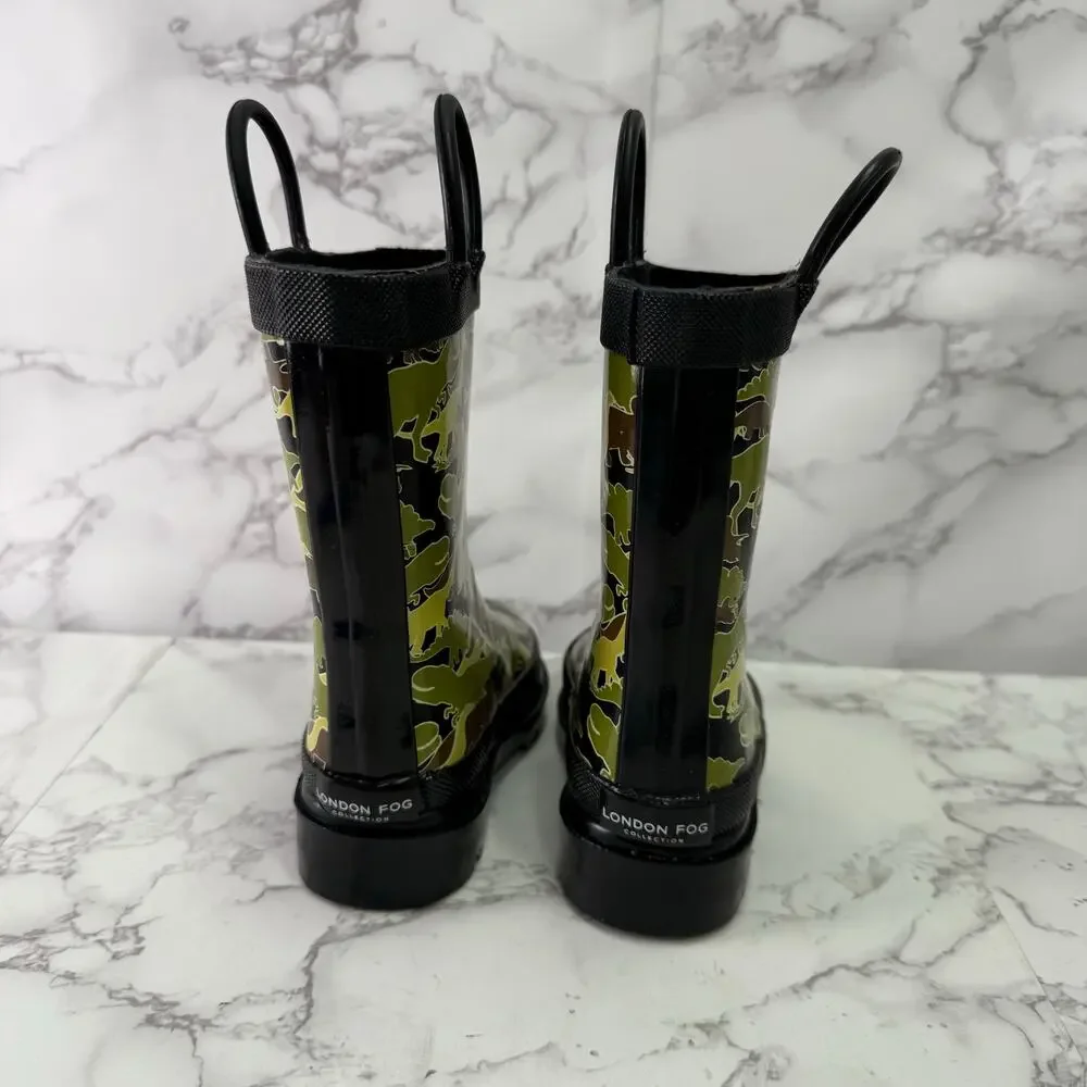 London Fog Boys Rain Boots size 5 Rubber Waterproof NEW # box 951